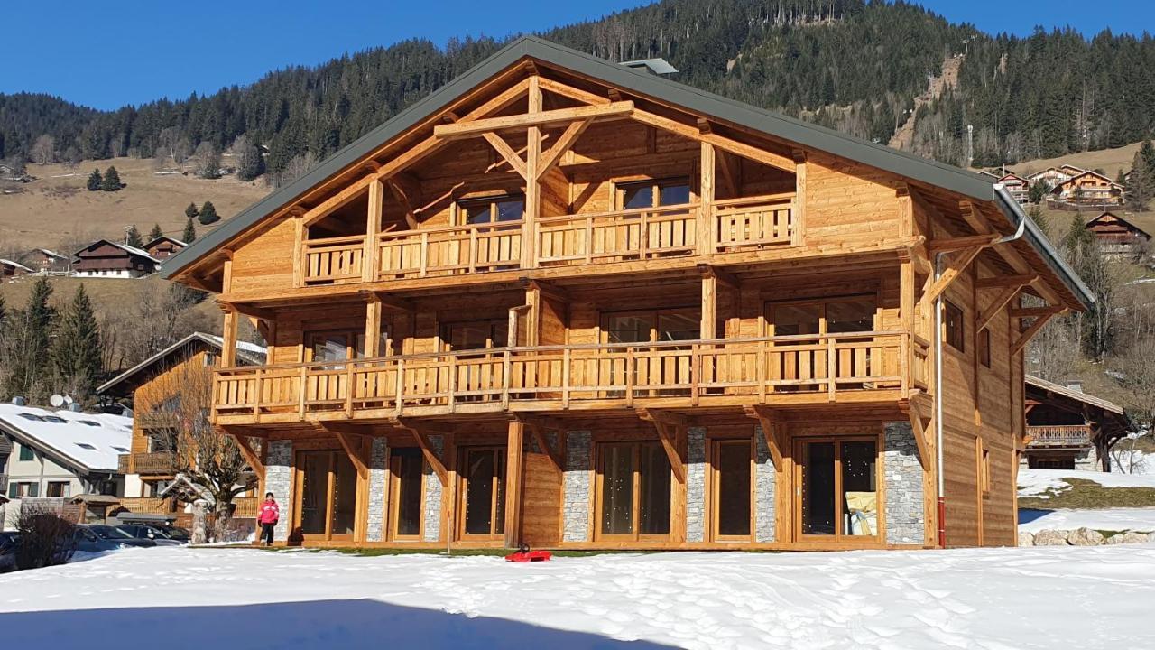 Demi-Chalet Vadel La Panthiaz 15 Pers 5 Chambres Abondance Kültér fotó