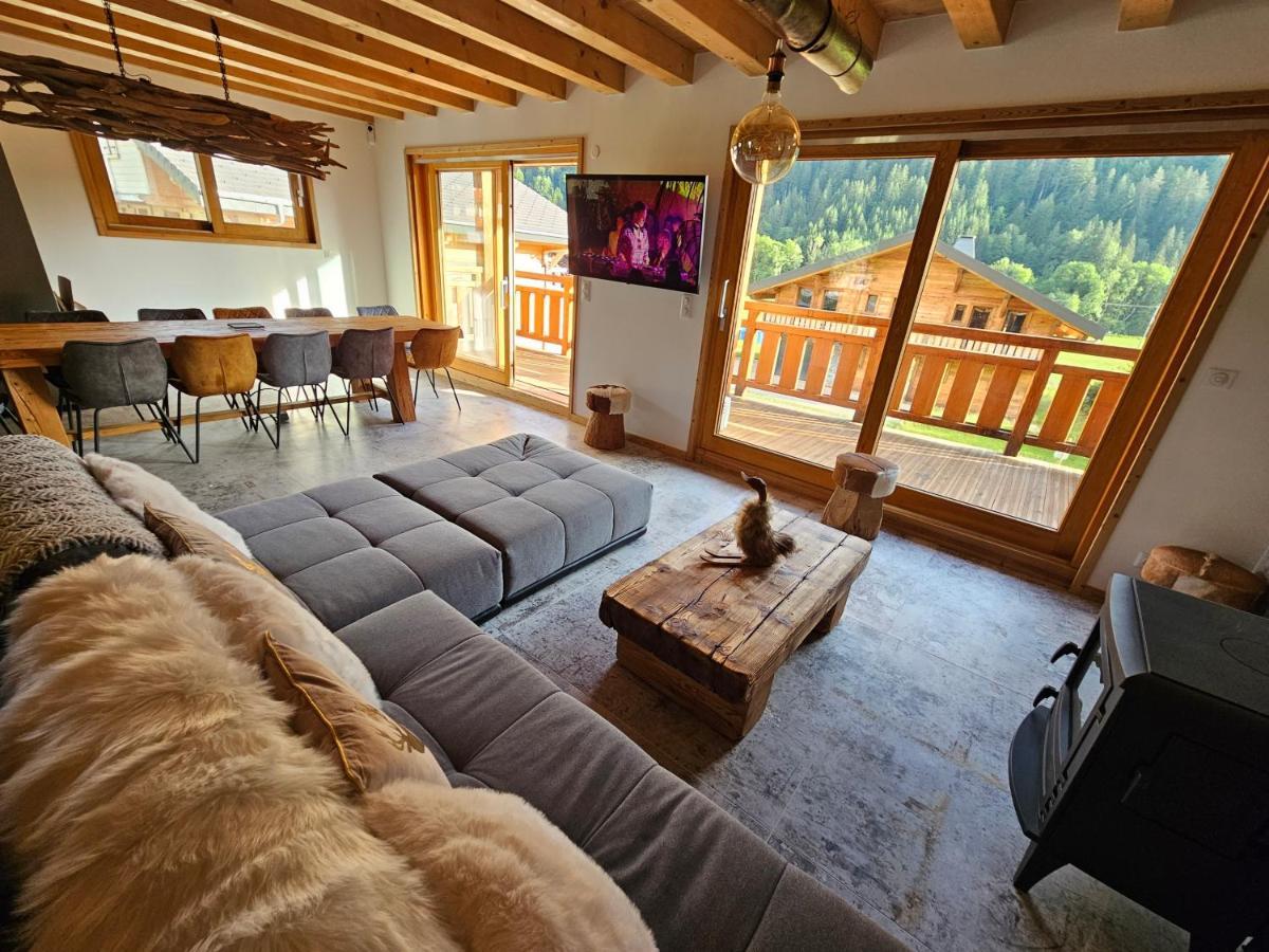 Demi-Chalet Vadel La Panthiaz 15 Pers 5 Chambres Abondance Kültér fotó