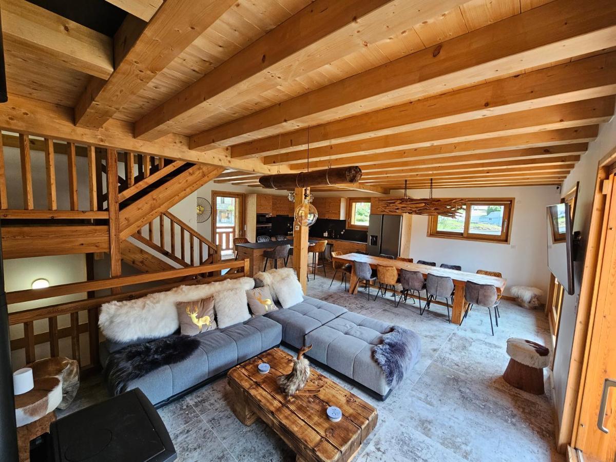 Demi-Chalet Vadel La Panthiaz 15 Pers 5 Chambres Abondance Kültér fotó