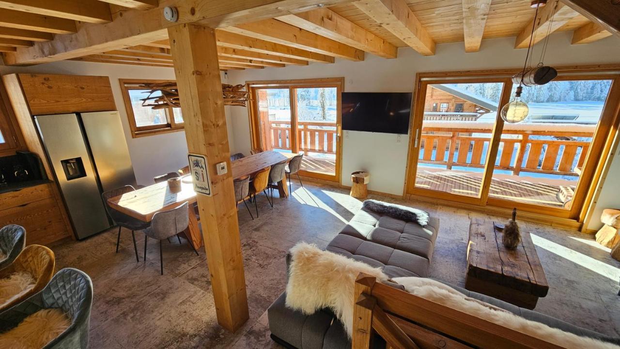 Demi-Chalet Vadel La Panthiaz 15 Pers 5 Chambres Abondance Kültér fotó