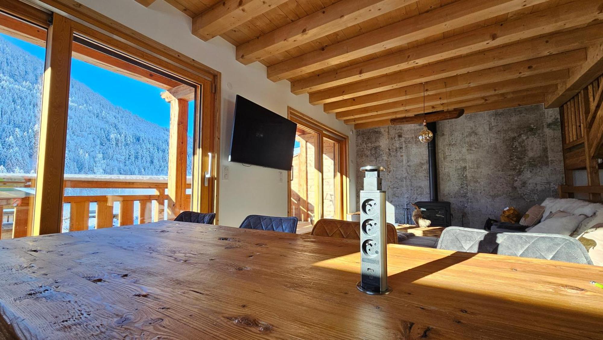 Demi-Chalet Vadel La Panthiaz 15 Pers 5 Chambres Abondance Kültér fotó